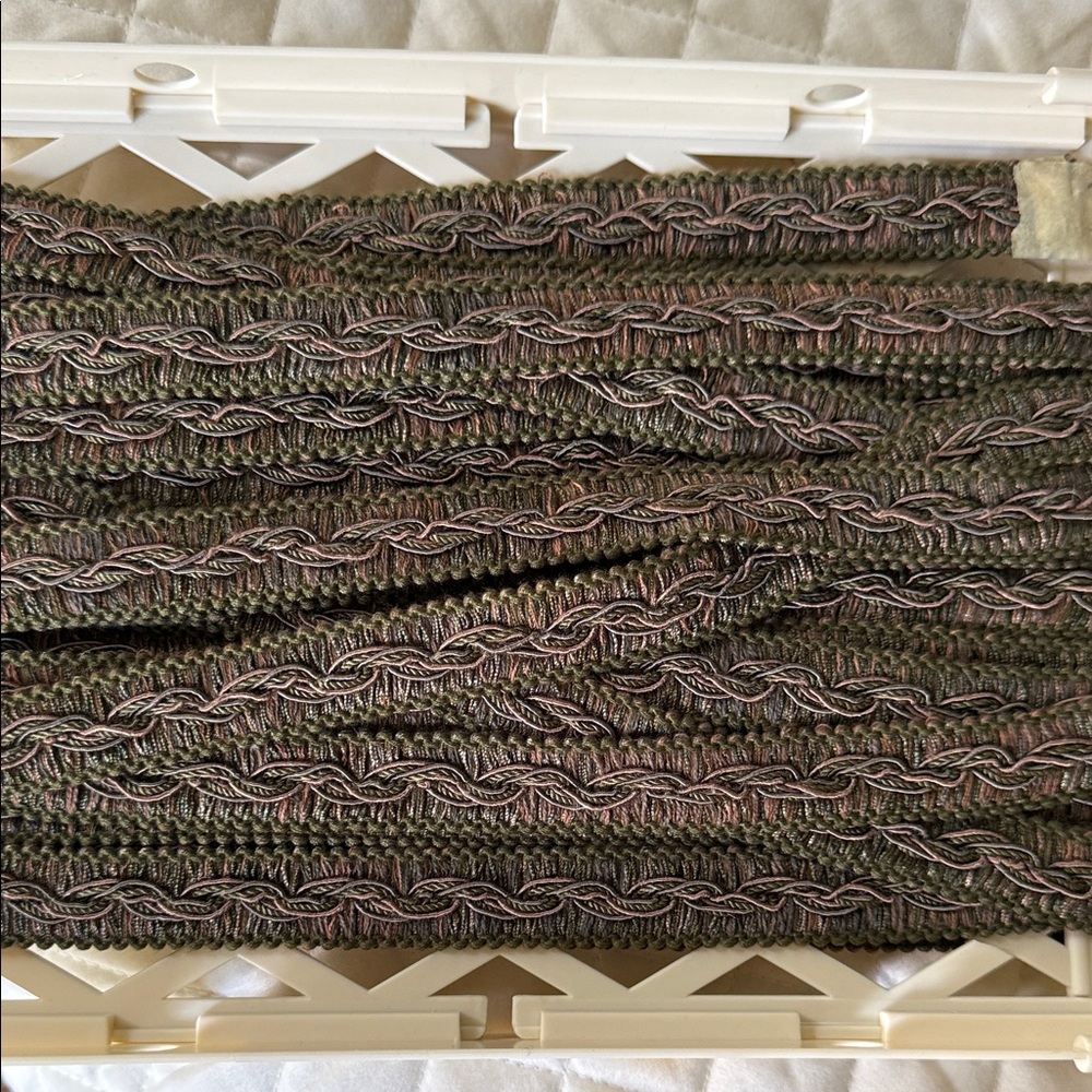 New CONSO warm green braided decorative accent trim